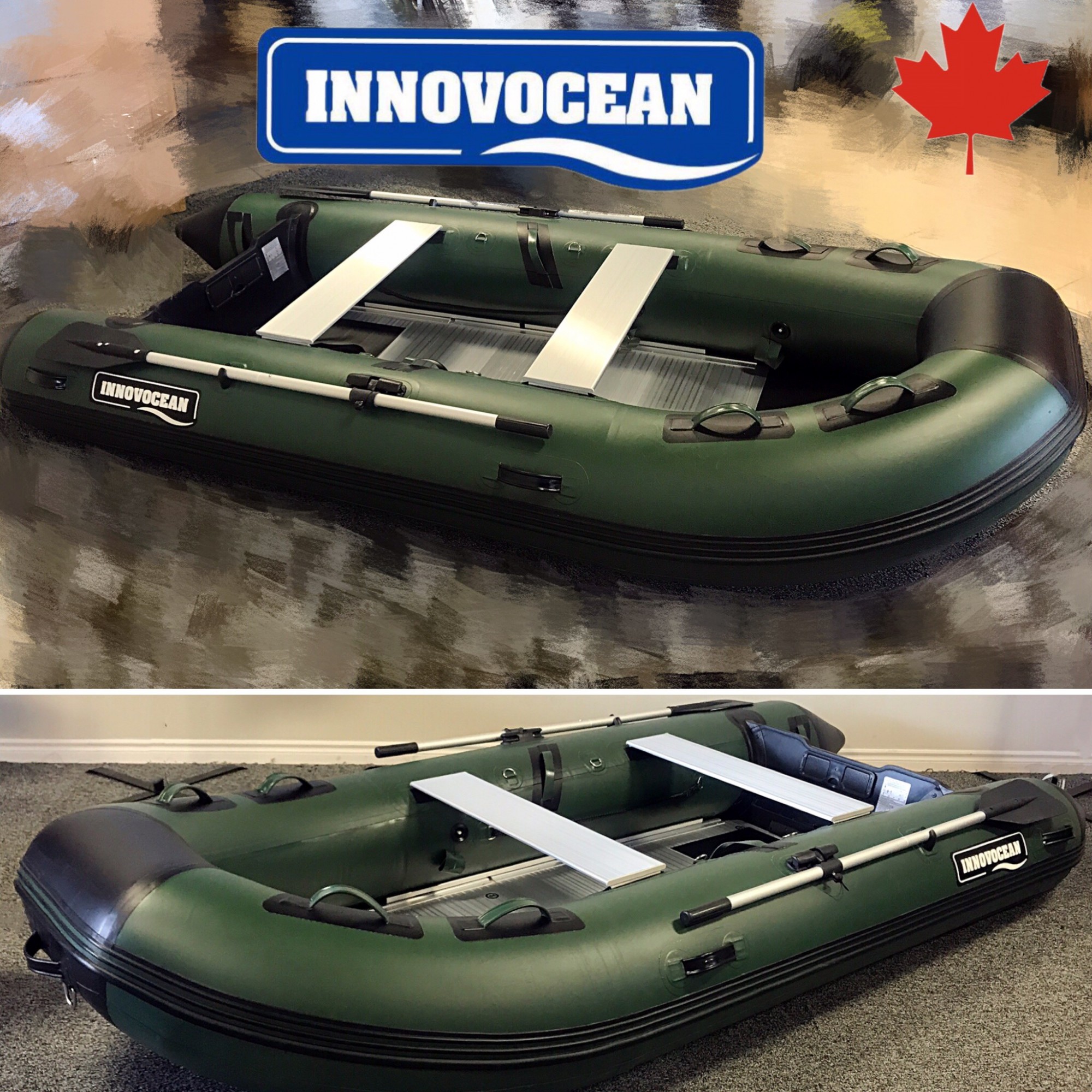 12 feet Inflatable Fishing and Hunting Boat Innovocean